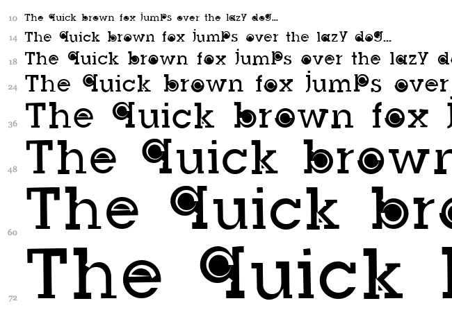 Slug Bug font waterfall